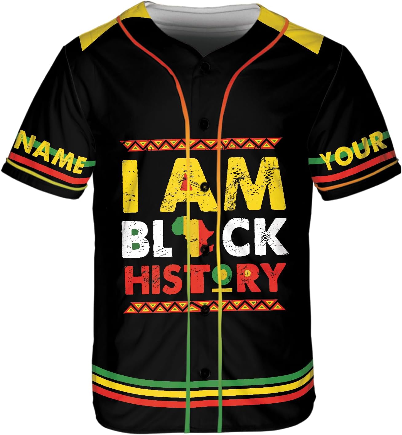 ThuhaTree Store Personalized Black Pride Baseball Jersey XS-5XL, Womens Black Pride Baseball Jersey (Style 5)