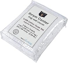 Ihram Ehram Ahram for Men for Hajj and Umrah 110 x 220 cm 100% Natural Cotton Hygiene Towels Set of 2