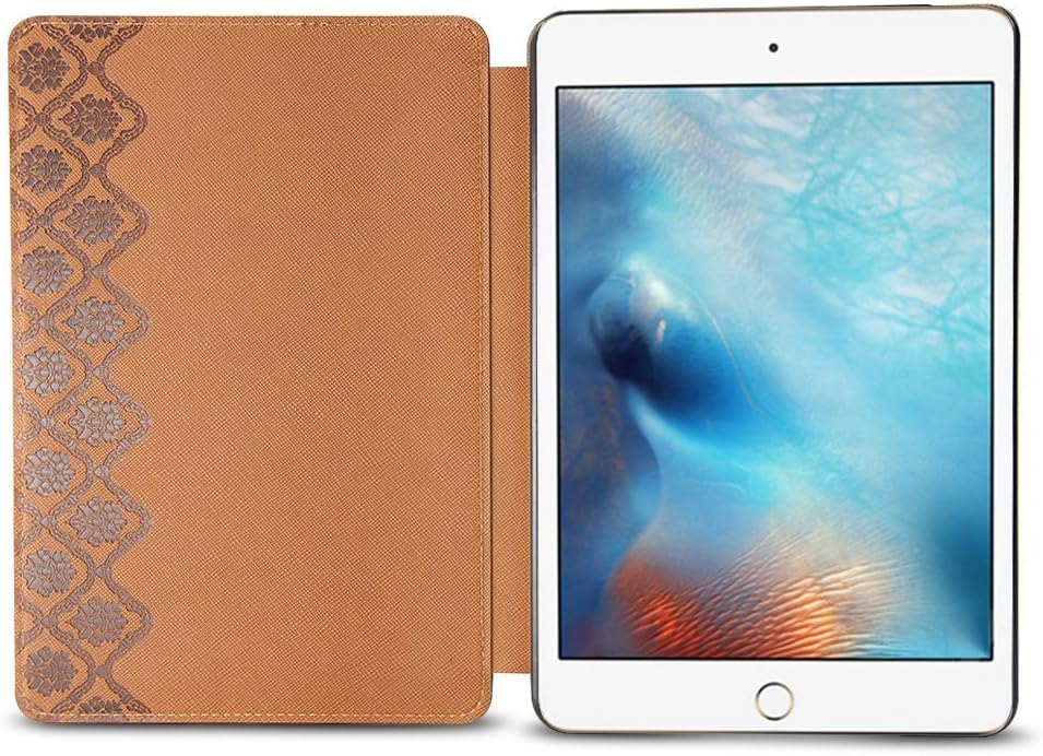 Miniko Apple iPad Air 2 Case Brown, (TM) Modern Vintage Book Style Ultra Slim Premium PU Leather Smart Case Cover with Auto Sleep Wake Function Multi Angle Stand for Apple iPad Air 2