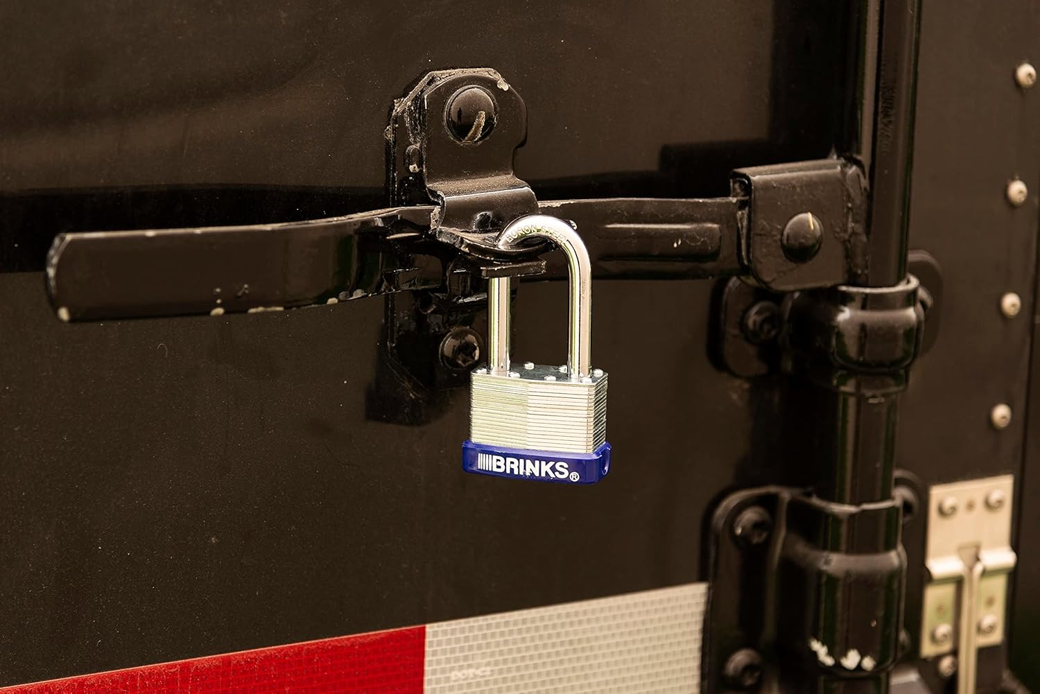 BRINKS - 50mm Laminated Steel Keyed Padlock with 2” Shackle, 2-Pack - Chrome Plated with Hardened Boron Steel Shackle