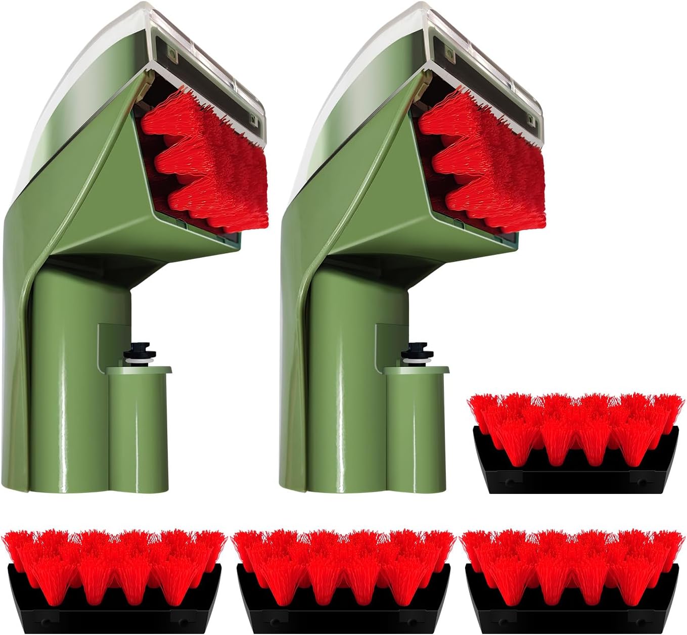 1400B Little Green Machine Attachments for Bissell–3" Tough Stain Brush Tool Replacement Compatible with 1400B 3860 1425 1400W 1400 1844 2290A Series,Green,2 Brush,4 Replacement Brush