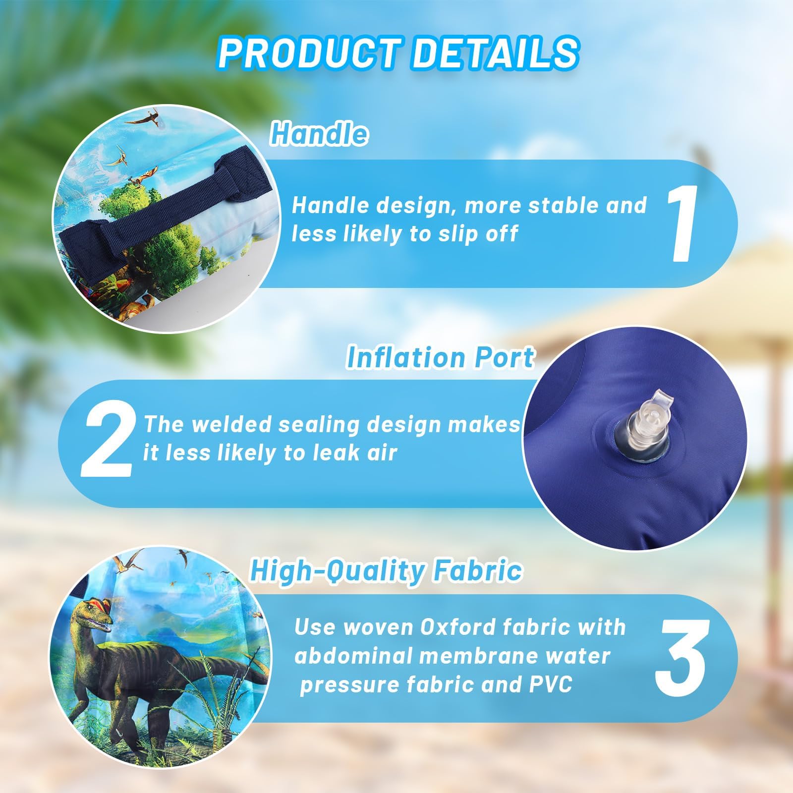 Shyllin Tabla Hinchable 75x54.5 cm Surf Inflable con Asa Bodyboard
