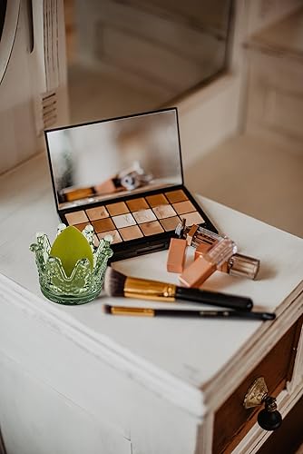 Miniatura 7 de Vixdonos Juego de 6 portavelas votivas de cristal para bodas, fiestas y decoración del hogar (verde)