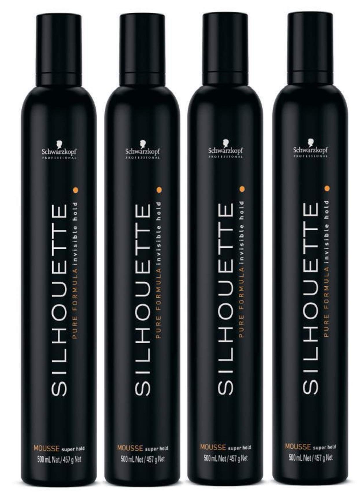 4er Super Hold Mousse Haar Schaum Silhouette Styling Schwarzkopf 500 ml