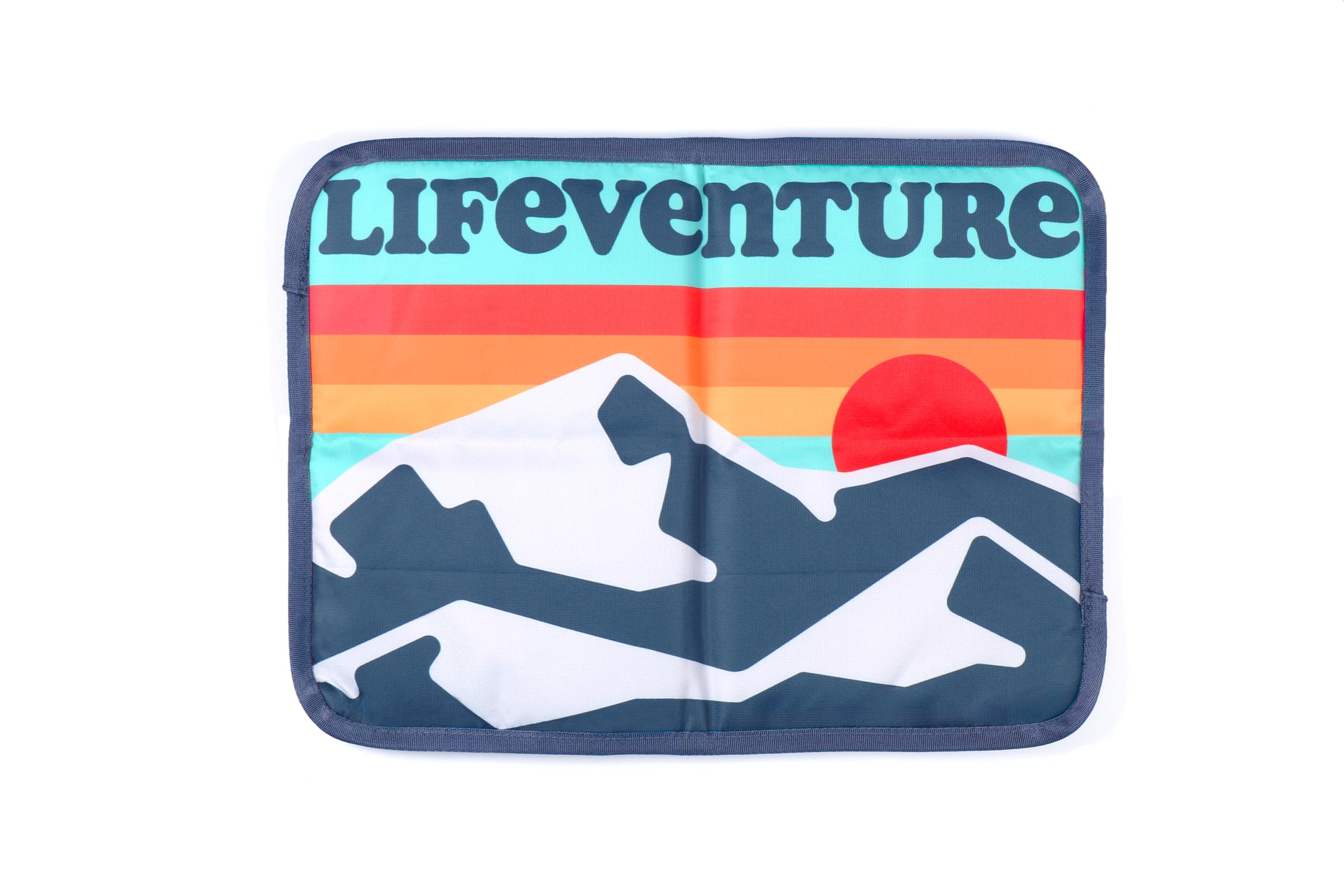 Lifeventure PEVA Folding Sit Mat – Waterproof, Insulating and Lightweight Padded Seat Pad for Hiking, Camping, Travel and Festivals, Retro