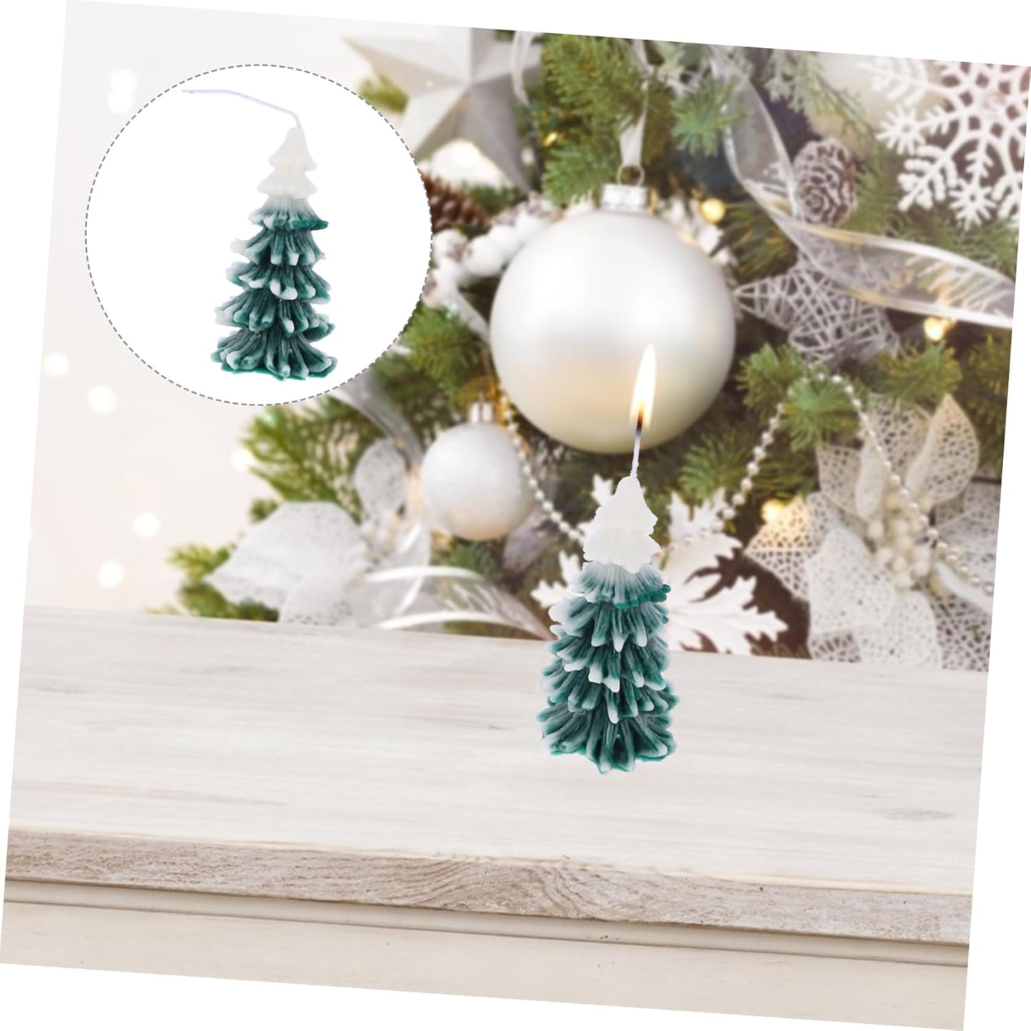 Christmas Tree Shape Scented Candle, Soy Wax Home Decor Xmas