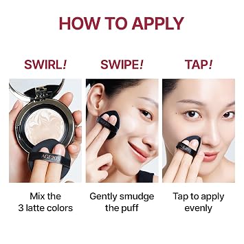 [Vegan] AGE20'S Signature Essence Pact | Pack of 1 | 21N VANILLA | Korean Cushion Foundation | Cream Foundation, Dewy & Glow Finish, Natural Coverage, SPF 50+