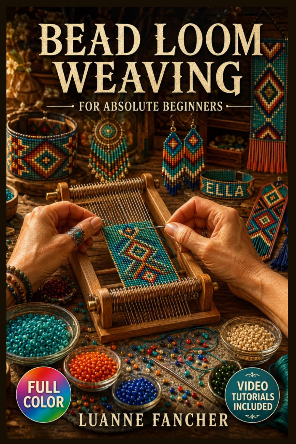 BEAD LOOM WEAVING FOR ABSOLUTE BEGINNERS: The Complete Illustrated Guide with Clear Instructions to Warp Your Loom, Read Bead Patterns, and Weave Stunning Jewellery and … | Video Tutorials Included