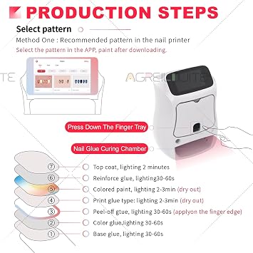 3D Nail Printing Machine, Automatic Nail Art Printer with Touch Screen & Built-in Nail Dryer, Digital Nail Printer with Pack of Nail Polish, for Girls & Women- Create Salon-Quality Nails