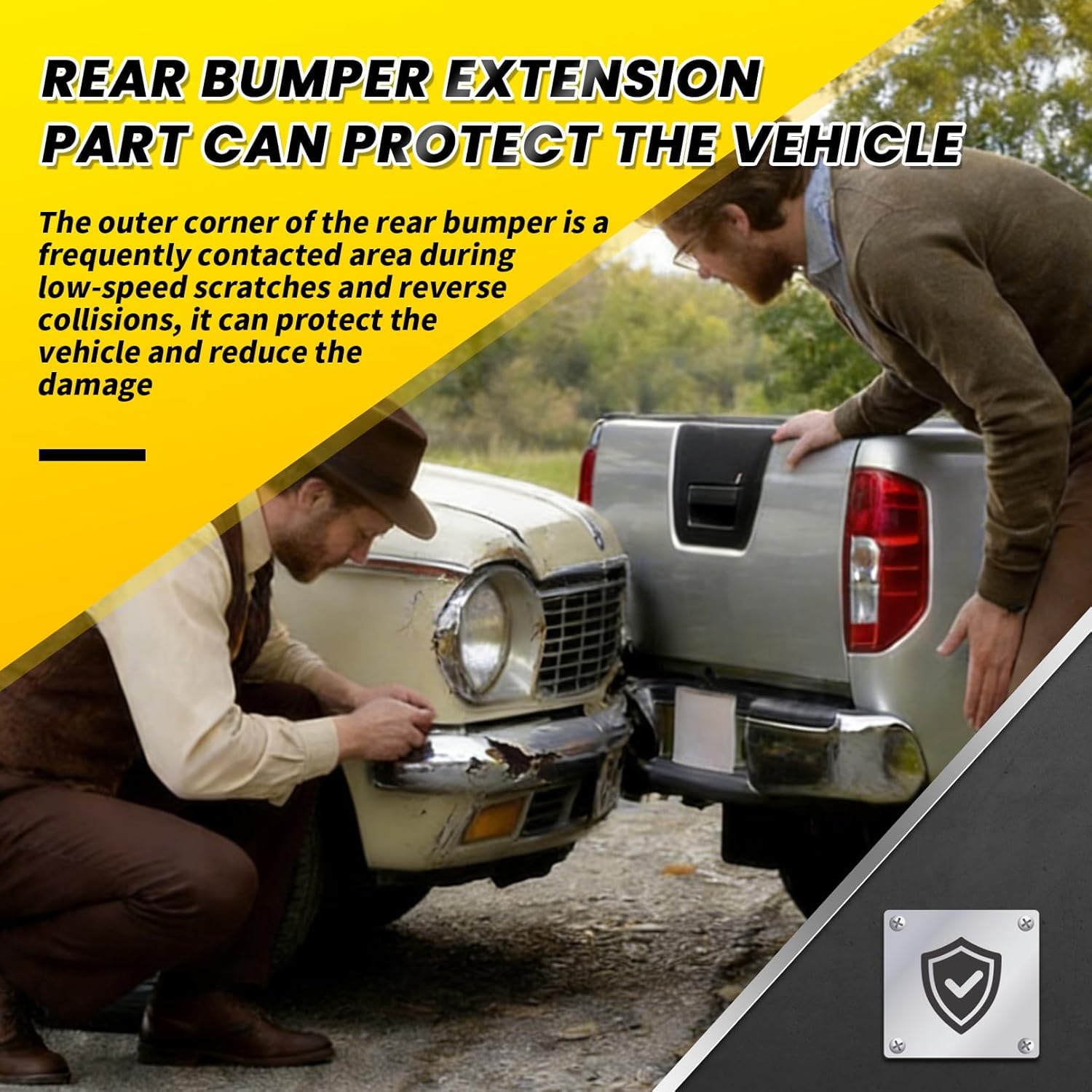 Osyphere 2PCS Rear Bumper Outer Extension Insert Bracket Compatible with Tacoma 2016-2023 TO1104136 TO1105136 5215304010 615343566900 Plastic Black