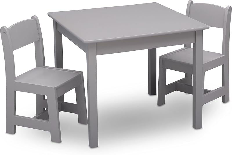 Delta Children MySize Table & 2 Chairs Set, Grey