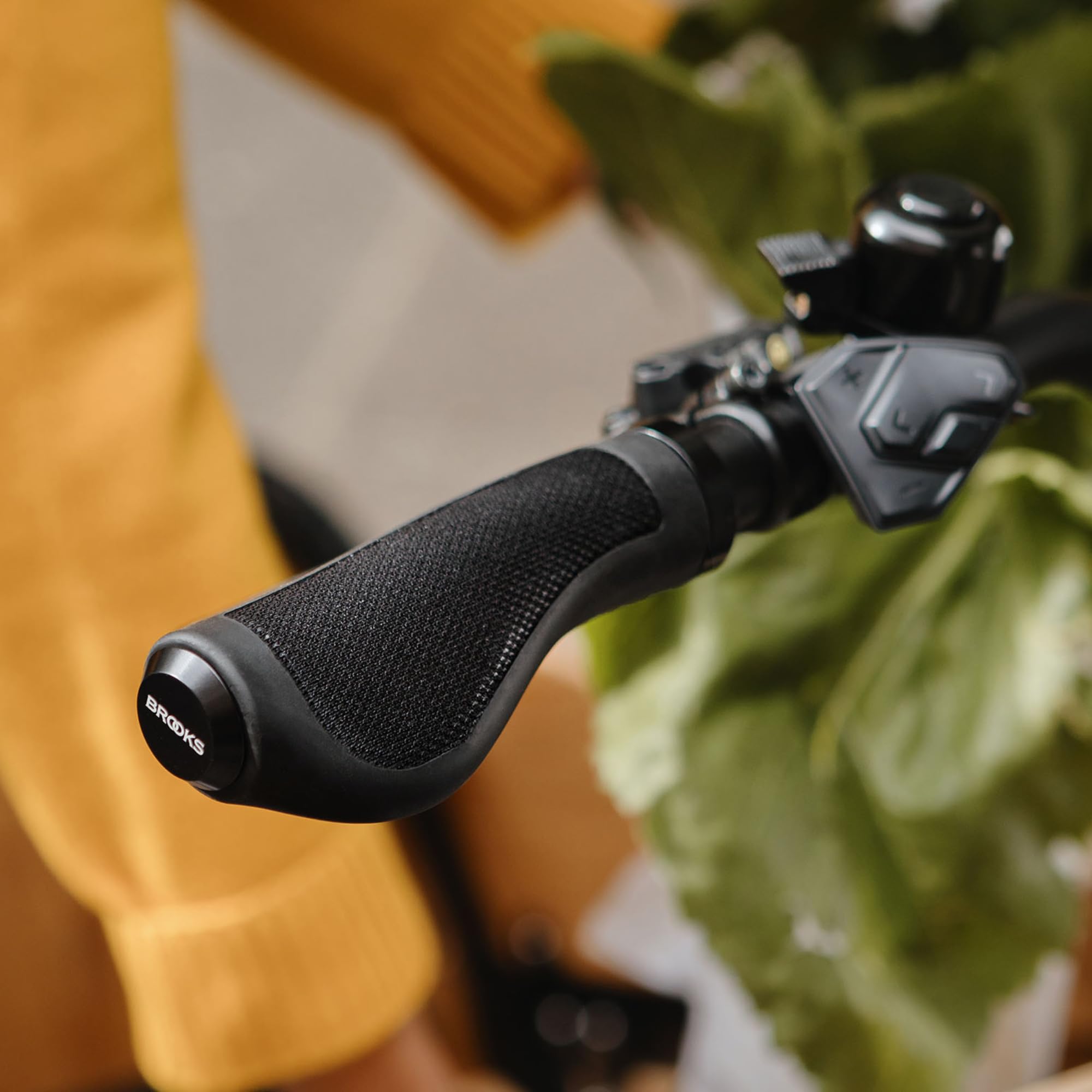 Brooks England Ergonomischer Gummigriff 130/130 schwarz | Fahrradgriffe und Zubehör
