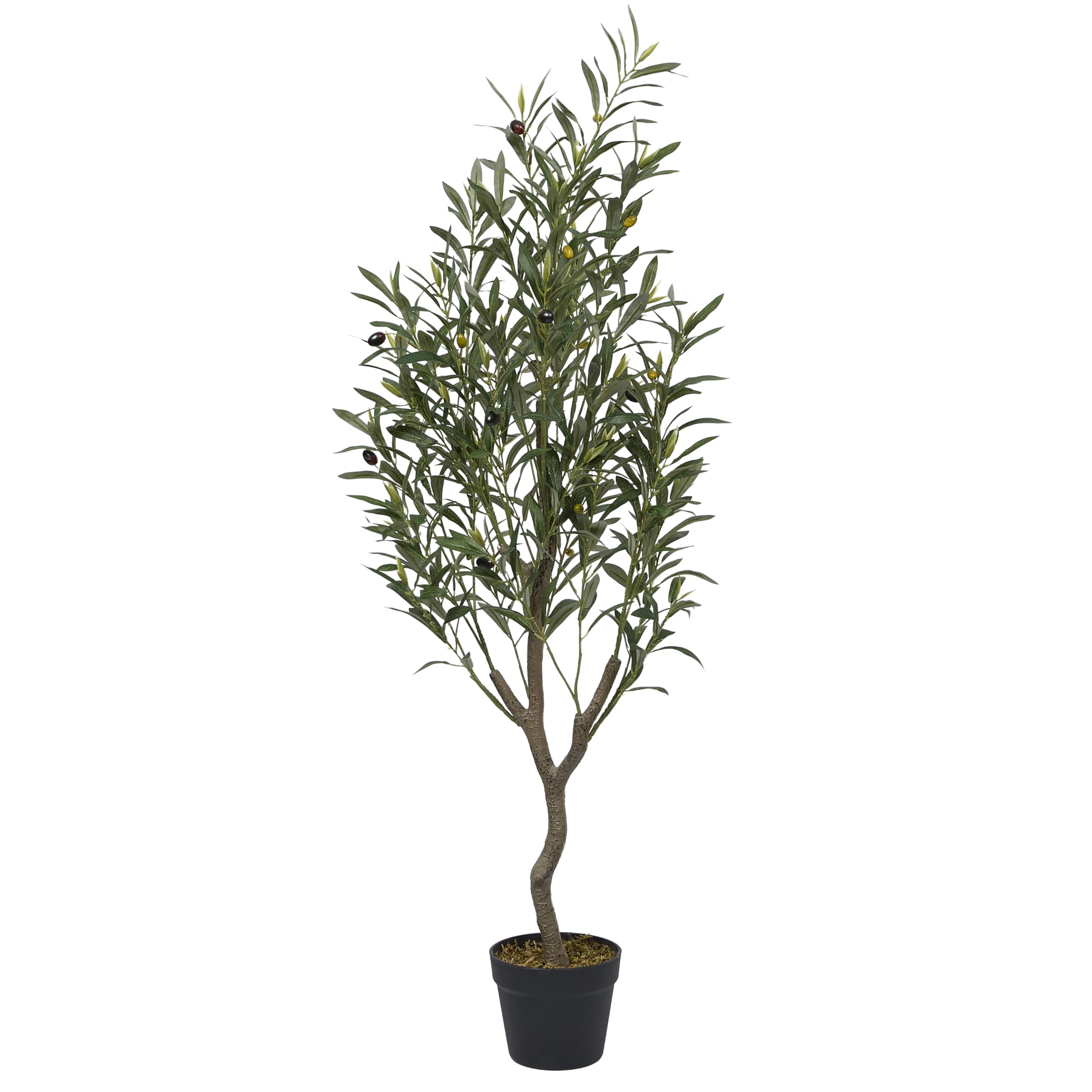 HOME DECO FACTORY - HD0454 Plante Artificielle Olivier - Conçue pour Décoration Intérieure - Hauteur 120 cm - Style Moderne ou Rustique - Couleur Vert
