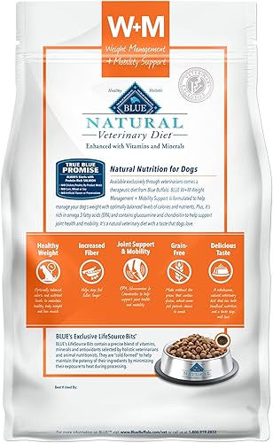 Miniatura 2 de Blue Buffalo Dieta veterinaria natural con control de peso y apoyo de movilidad para perros, bolsa de salmón de 6 libras