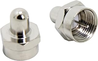 75 Ohm Terminator, Coax Caps, 2-Pack, RFAdapter F Type Terminator for Ports on Splitter, AMP, Coaxial Cable, Antenna