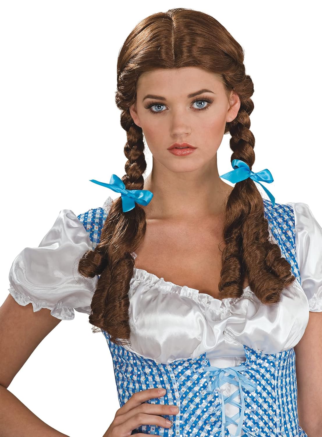 Dorothy Wizard Wig – Brown Braided Hairpiece Long Thick Braids Kansas Farm Lady Judy Oz Garland Halloween Adult Wig MaxWigs Care Guide