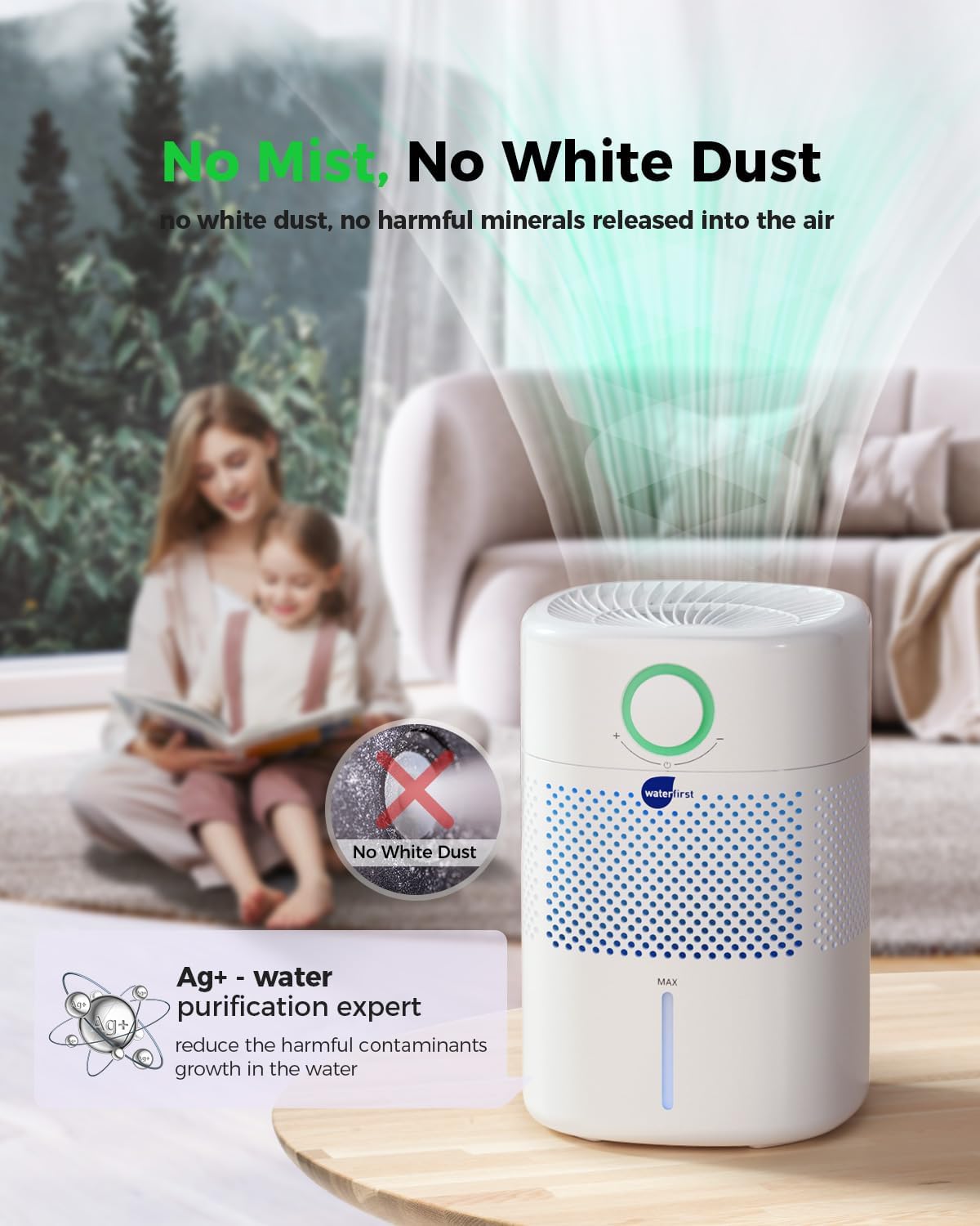 WaterFirst MistFree Y Humidifier with water being poured into the top