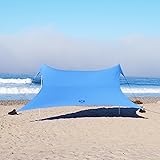 Neso Tents Gigante Beach Tent, 8ft Tall, 11 x 11ft, Biggest Portable Beach Shade, UPF 50+ Sun Protection, Reinforced Corners and Cooler Pocket(Periwinkle Blue) - 1