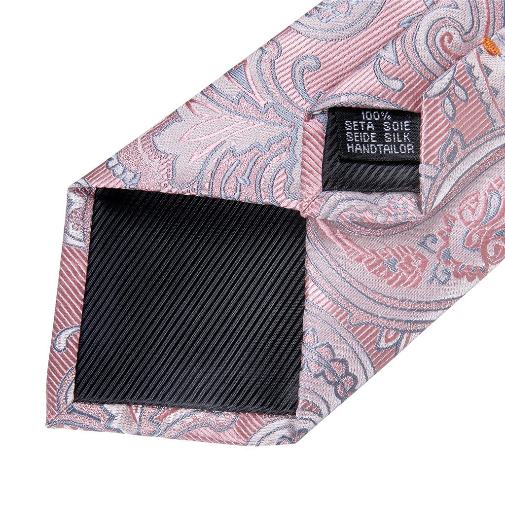 3er-Pack Herren-Krawatten-Set, Geschenkset für Männer, Blau, Grün, Rosa, Seide, Business-Hochzeits-Krawatte, Hanky-Manschettenknöpfe (Color : Blue Green Pink, Size : One Size)