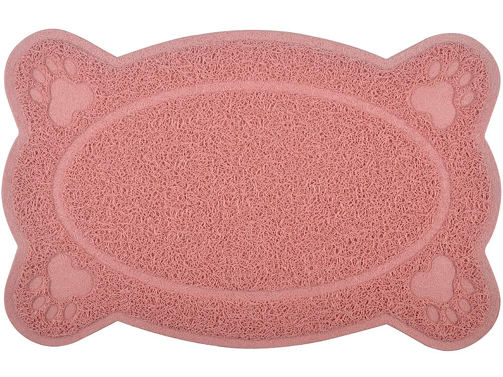 Dm Oldrose Cat Litter Box Debris Catcher Mat,Kitty Scatter Control Rug,40X26 Cm,5 Colours Available (Oldrose)
