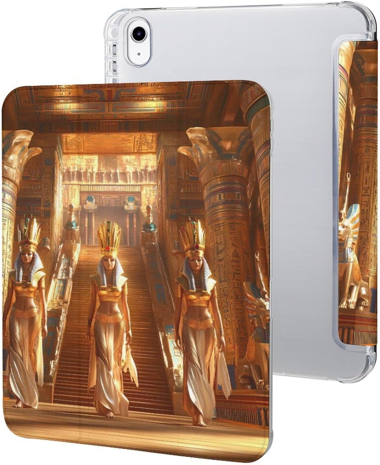 Ancient Egyptian Egypt Pyramids History Cute Protective Case Compatible for IPAD 10代 (10.9in) Trifold Tablet Cover Non-Slip Cases