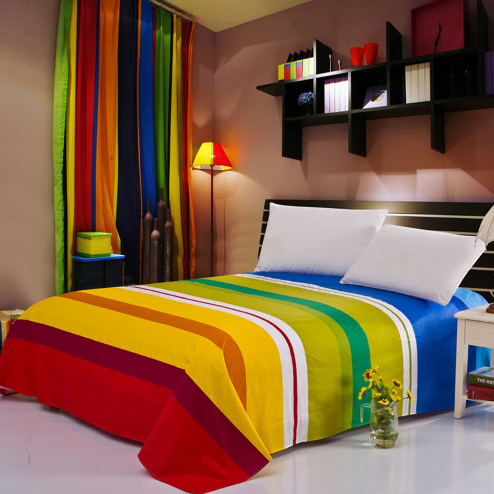 Drap en coton anti-plis 160x230cm tissage sergé ultra résistant