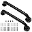 Rackickyer Shower Grab Bar, 2 Pack 16 Inch Black Bathroom Grab Bar, 1.25 Diameter 304 Stainless Steel Anti-Slip Grab Bars for Bathtubs and Showers, Handicap Shower Grab Bar for Seniors Elderly