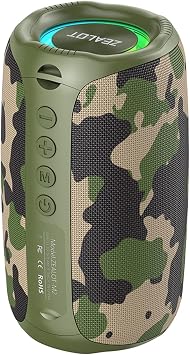 Portable Bluetooth Speaker 80W Full Range with Full Range, BT 5.4, 360 Surround Sound, High Fidelity Sound Quality, Wireless Stereo, for Home Party Outdoors Camouflage