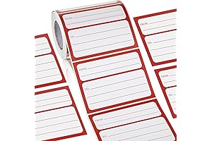 Red Christmas Shipping Labels