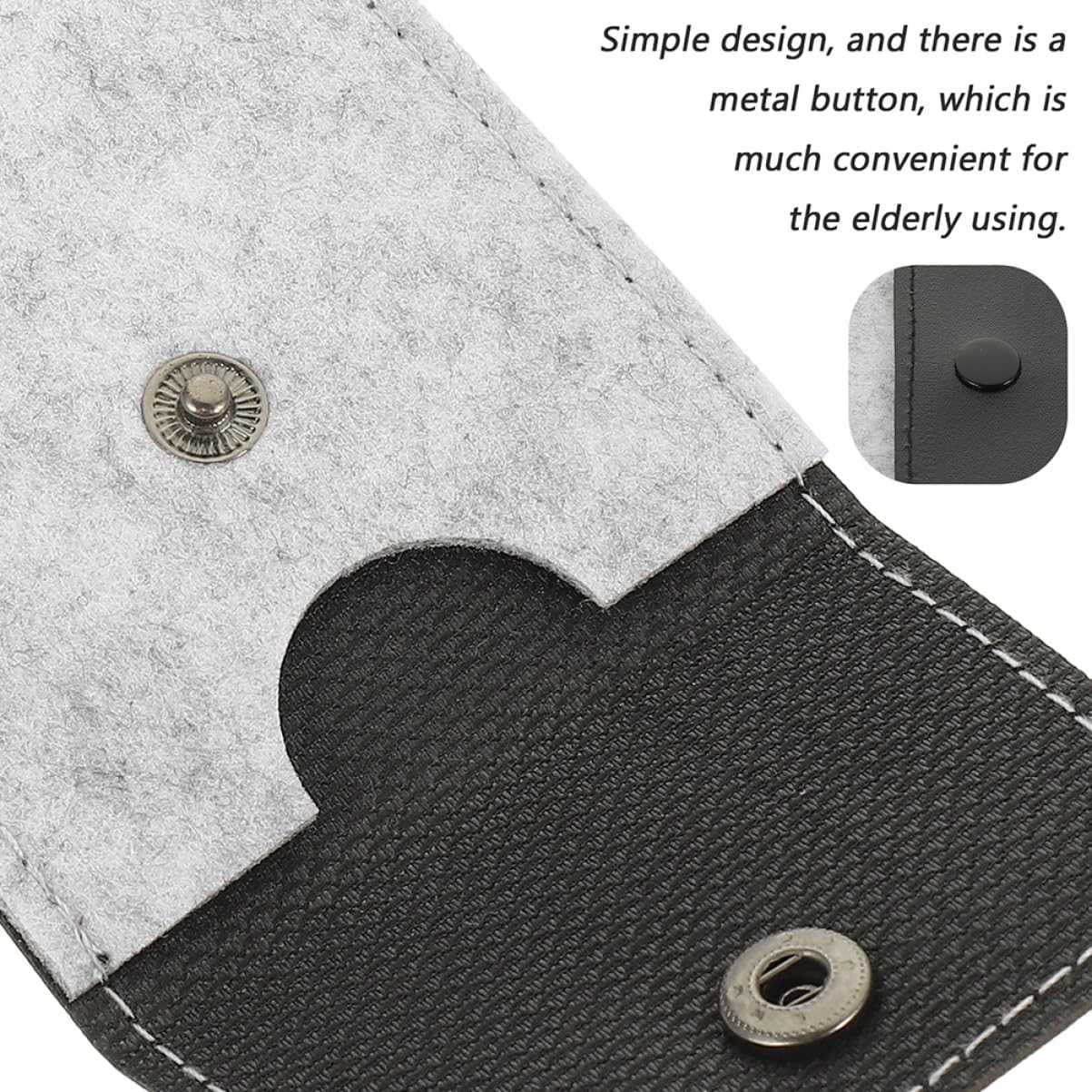 Astuccio in Feltro Portamonete Netto Custodia Per Occhiali Pappagallino Esposizione Di Occhiali Forniture Regolabile Fibbie Lega Di Alluminio Light Grey