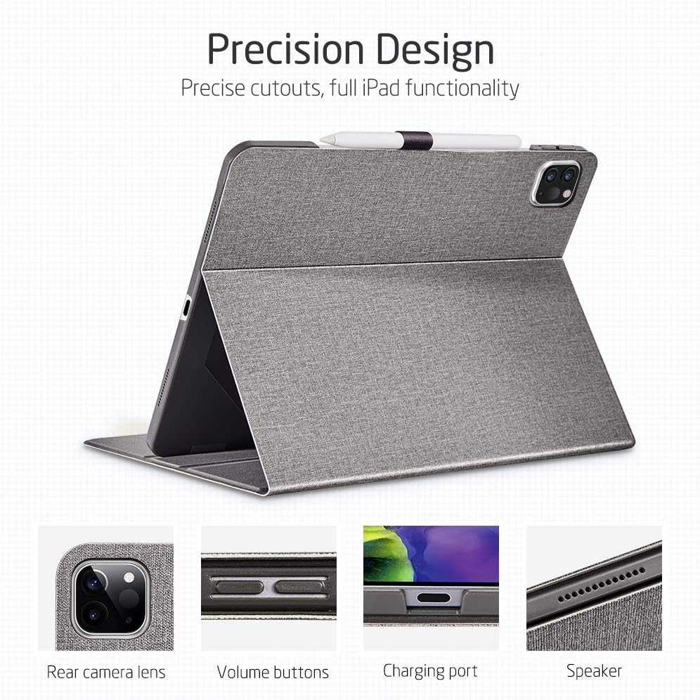 ESR Urban Premium Folio Case for iPad Pro 11 2020 & 2018 [Supports Pencil 2 Wireless Charging] Book Cover Design, Multi-Angle Viewing Stand, Auto Sleep/Wake for iPad 11", Twilight