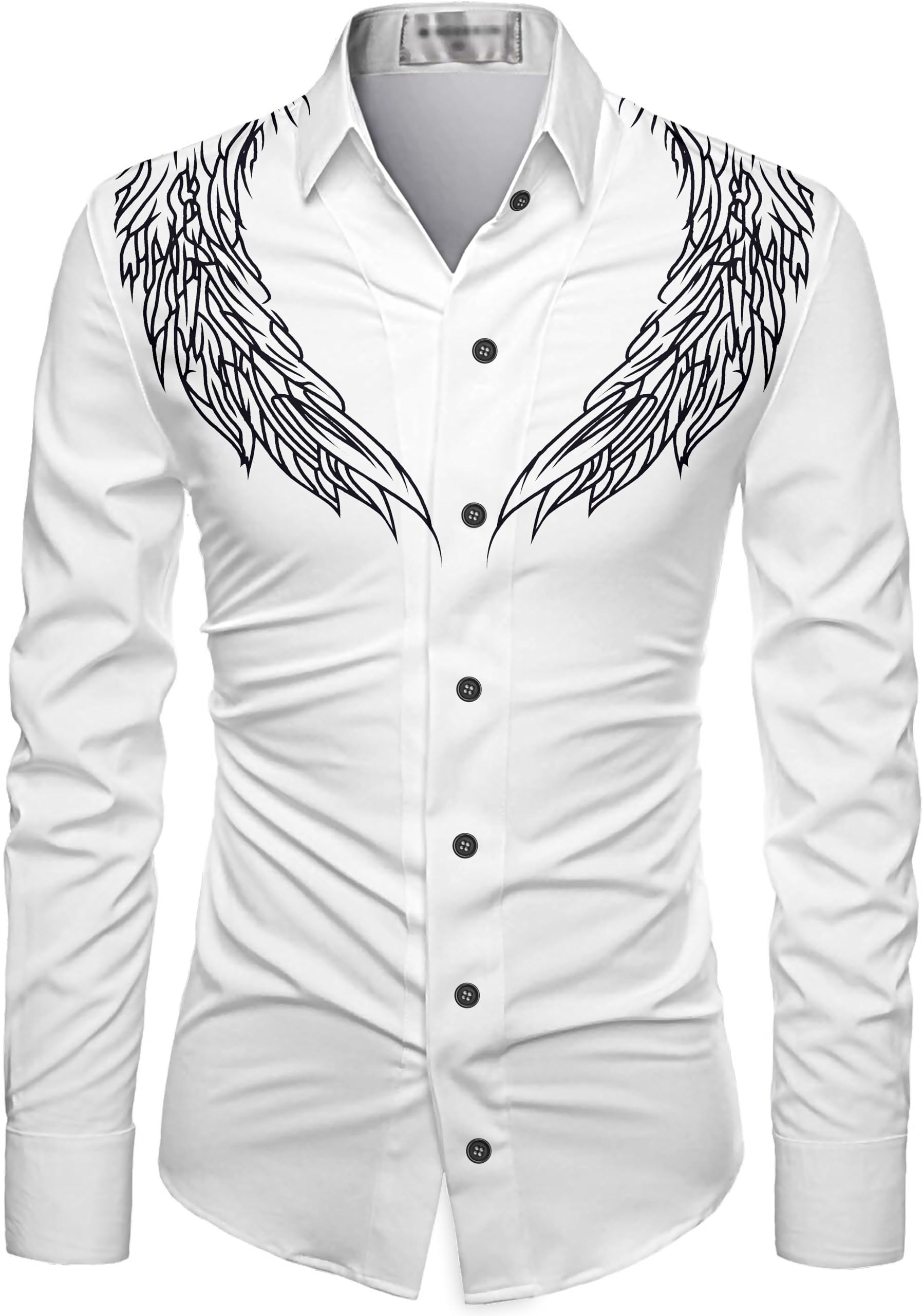 Men's Polycotton Regular Fit Printed Unstitched Shirt Fabric 2.25 Meters with Elegant Design For Casual Outings, Parties, Festivals (WHITE-A)-image-28