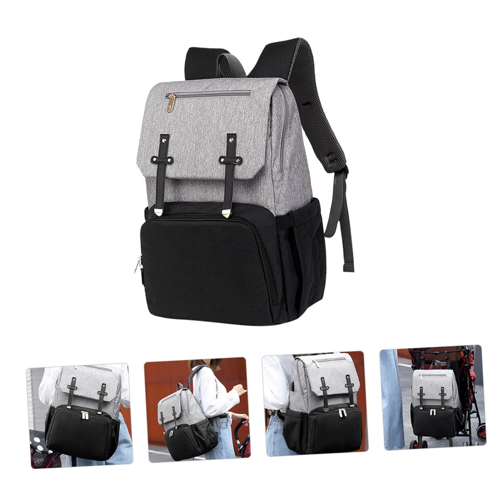 Multifunktionaler Wickelrucksack für Mama mit Großer Kapazität Strapazierfähigem Oxford Stoff zum Reisen und Ausflügen