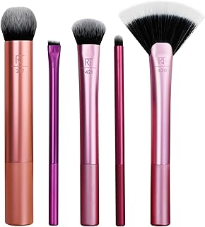 Real Techniques Artist Essentials Makeup Brush Set, For Foundation, Blush, Highlighter, Eyeshadow, & Liner, Professional M...