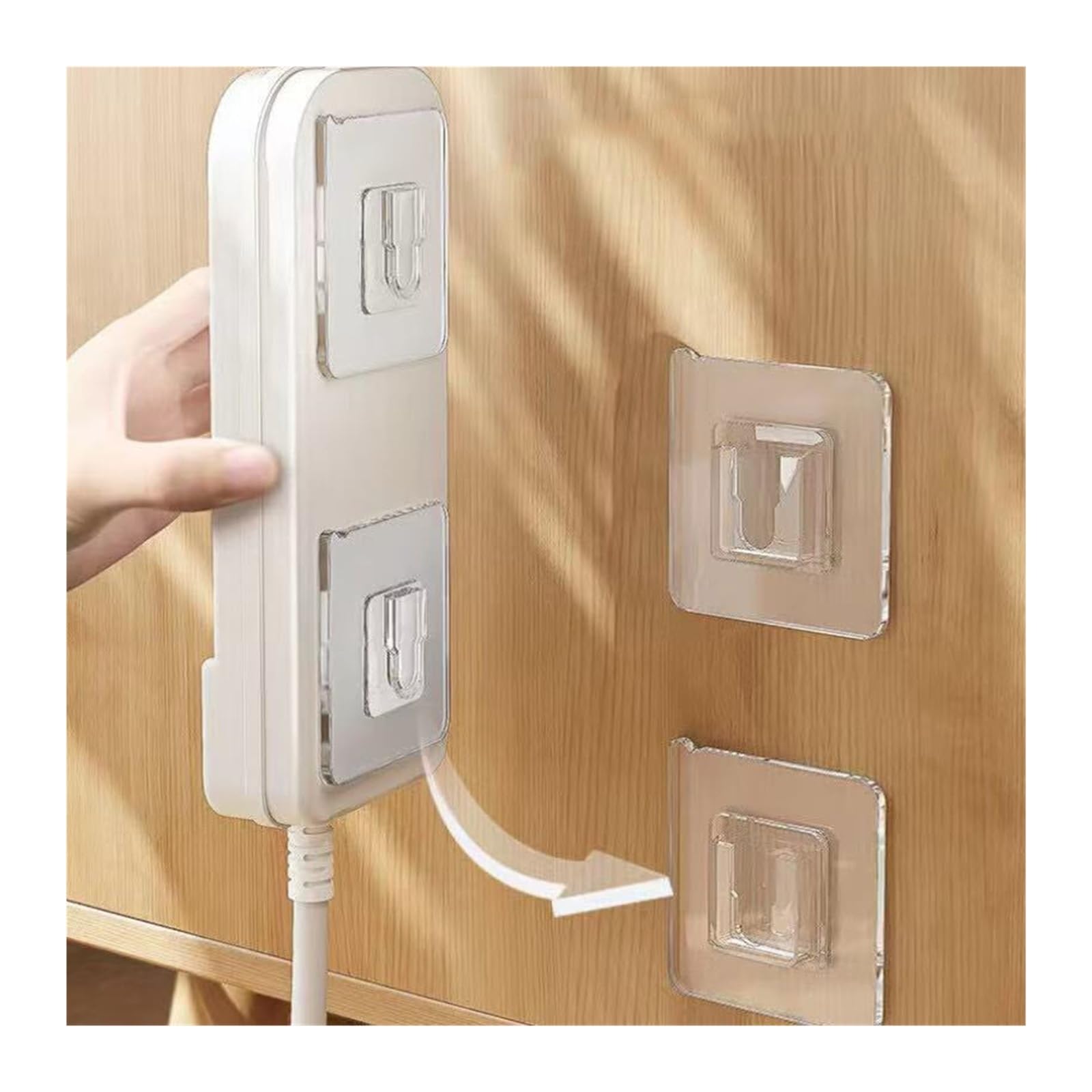 10-200 Ganchos de Doble Cara Adhesivo Fuerte Gancho de Pared Transparente sin Rastro for Cocina Dormitorio Soporte de Almacenamiento Enchufe Colgador