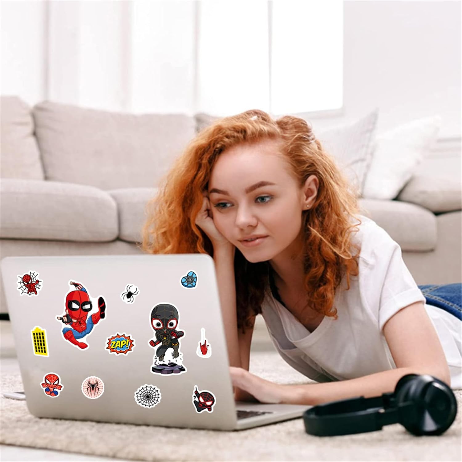 24 Sheets Make Your Own Cartoon Spider-Man Stickers, Make a Face Sticker, Classic Superhero Movie Decals, Art Craft Party Supplies for Party Decoration, Reward, Decor, Gift Idea (Zzx) image 5