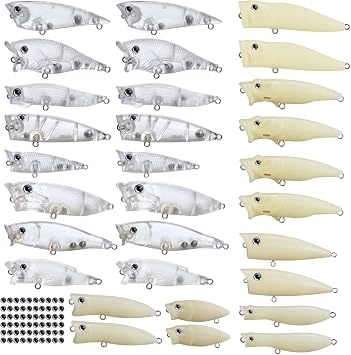 طقم أدوات الصيد الصلبة غير المطلية مجموعات الطعم كرنكبيت Wobblers أسماك المياه العذبة جذب Wobblers Minnow Lure Bodies الصيد معالجة