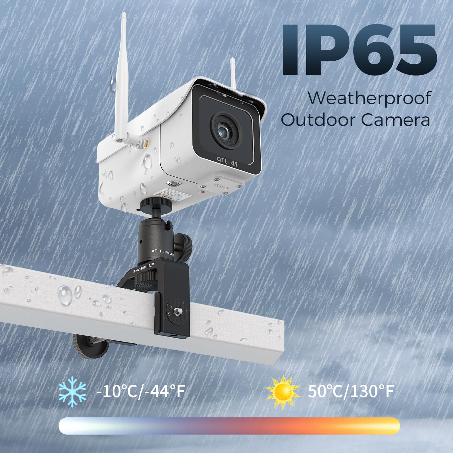 ATLI Cámara de lapso de tiempo 4K para construcción al aire libre, control remoto, horario flexible, tarjeta de memoria de 128 GB, ATL4500, cámara de video Timelapse para observación de fotografía en