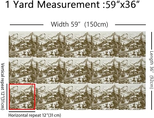 Miniatura 2 de Tela de tren de vapor por The Yard, tela de tapicería de vaqueros, salvaje oeste americano, desierto occidental, caza, equitación, tela decorativa,