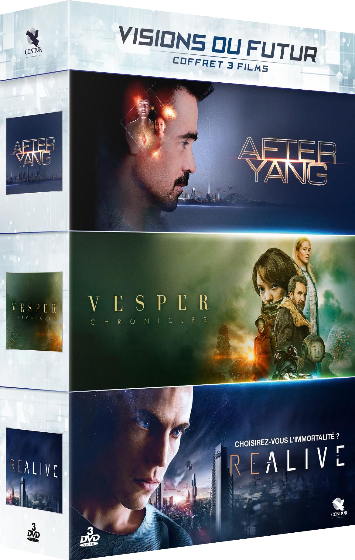 Visions du futur - Coffret 3 films : After Yang + Vesper Chronicles + Realive [Pack]