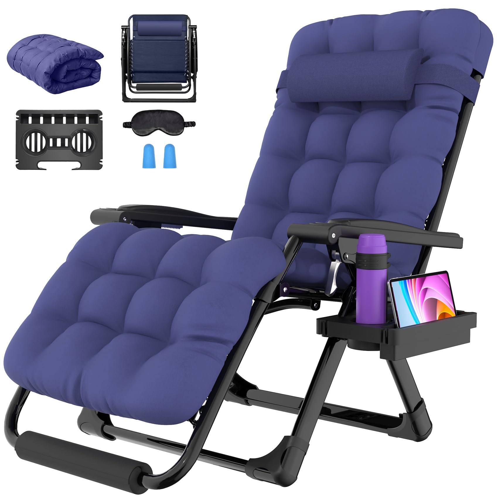 Suteck Oversized Zero Gravity Chair, 500LBS 29In XL Outdoor Recliner Chairs