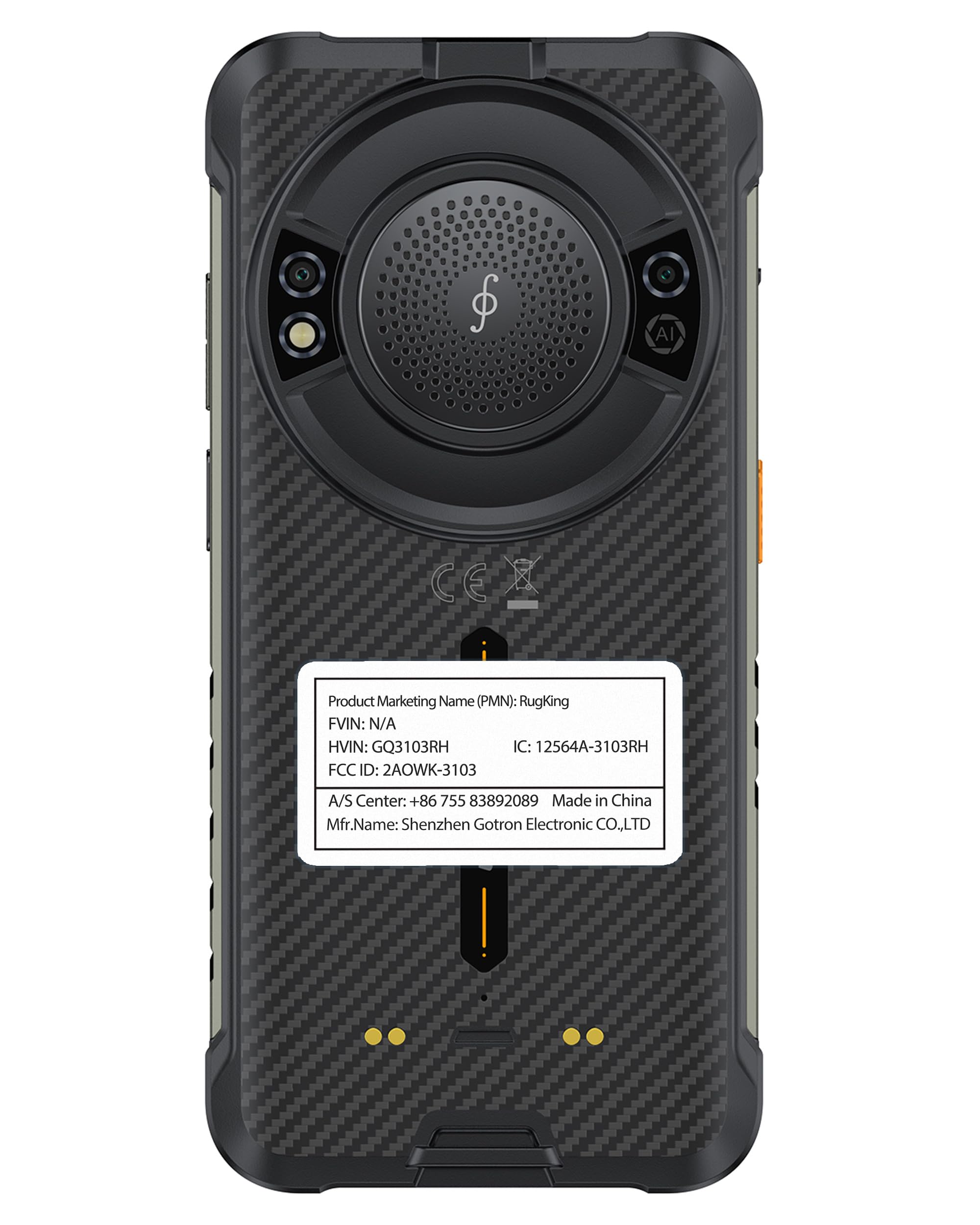Ulefone RugKing Android 15 Rugged Smartphone, 9600mAh Battery, 126dB Loudest Speaker, 16GB+256GB 50MP Rear Camera 5.99" Tough Phone, Built-in 126 Lumens Glare Flashlight, NFC/Dual SIM/Widevine L1