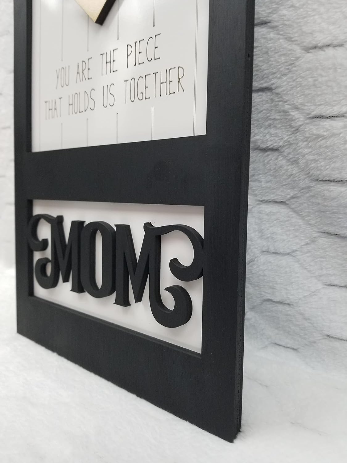 Mothers Day Gift For Mom | Personalized Mom Heart Puzzle Sign with Custom Kids Names | Add 1-9 Child Names | Puzzle Gift for Mom | Puzzle Piece Wall Decor Family | Wood Puzzle Wall Decor