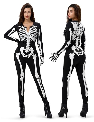 Spooktacular Creations Halloween Costume Glow in the Dark Skeleton Women