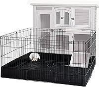 Vista 1 de GUTINNEEN Jaula para Mascotas de Conejo Correr Extensión Interior Pequeño Corral para Animales (Solo Corral)