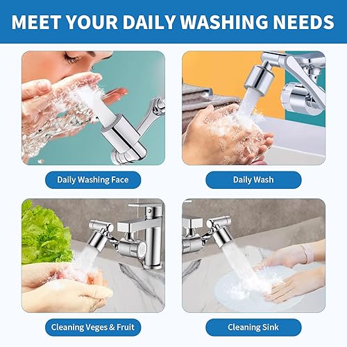 Miniatura 7 de Aireador de grifo filtrado giratorio de 1080, extensor de grifo de fregadero de baño, extensor de grifo de filtro para fregadero de baño, filtro