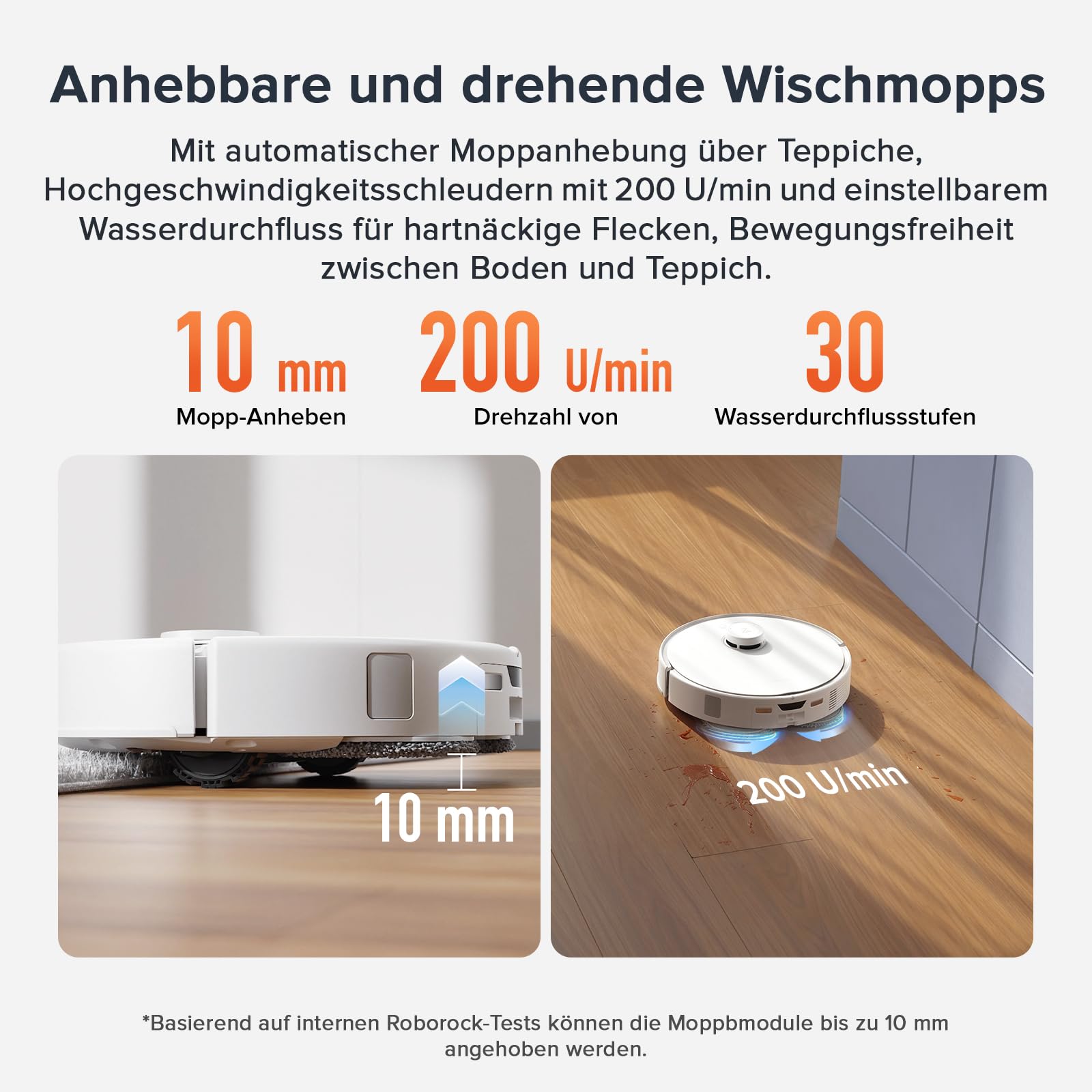 roborock Qrevo Curv S5X Saugroboter mit Saugleistung von 18.500 Pa, Dual Anti-Tangle-System, 75°C Heißwasser-Moppwäsche, Intelligente Schmutzerkennung, All-in-One-Dock (Weiß) (Generalüberholt)