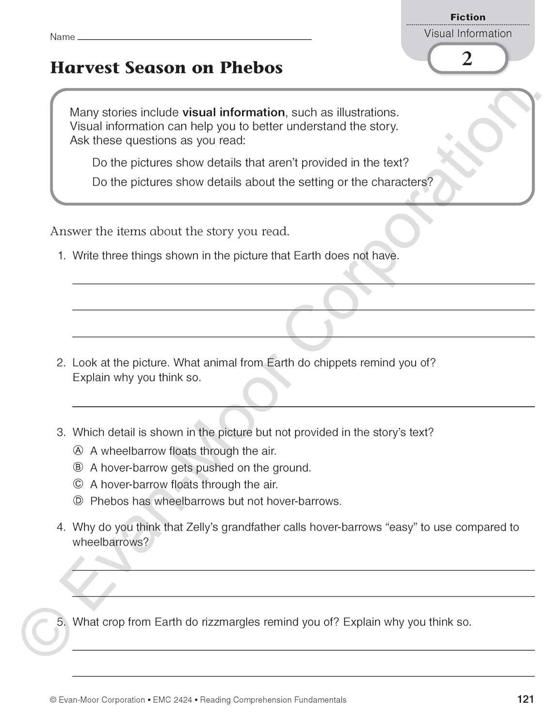 Evan-Moor Reading Comprehension Fundamentals, Grade 4 Teacher's Edition - Supplemental Teaching Resource for Reading