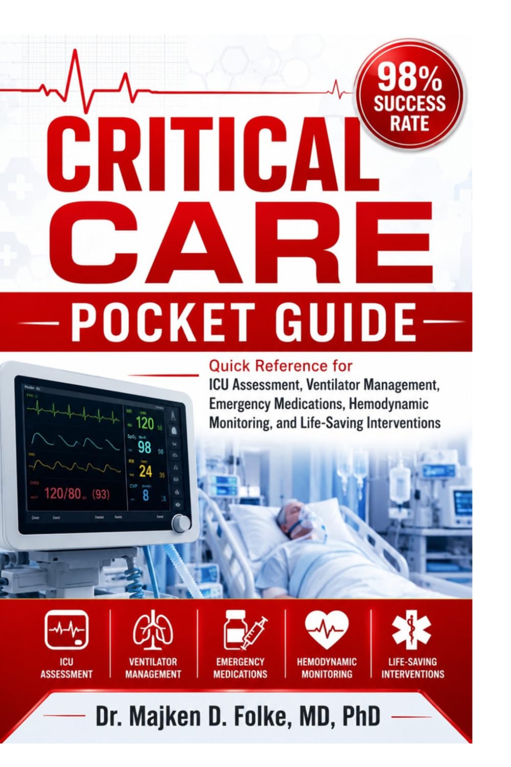 Critical Care Pocket Guide: Quick Reference for ICU Assessment, Ventilator Management, Emergency Medications, Hemodynamic Monitoring, and Life-Saving Interventions