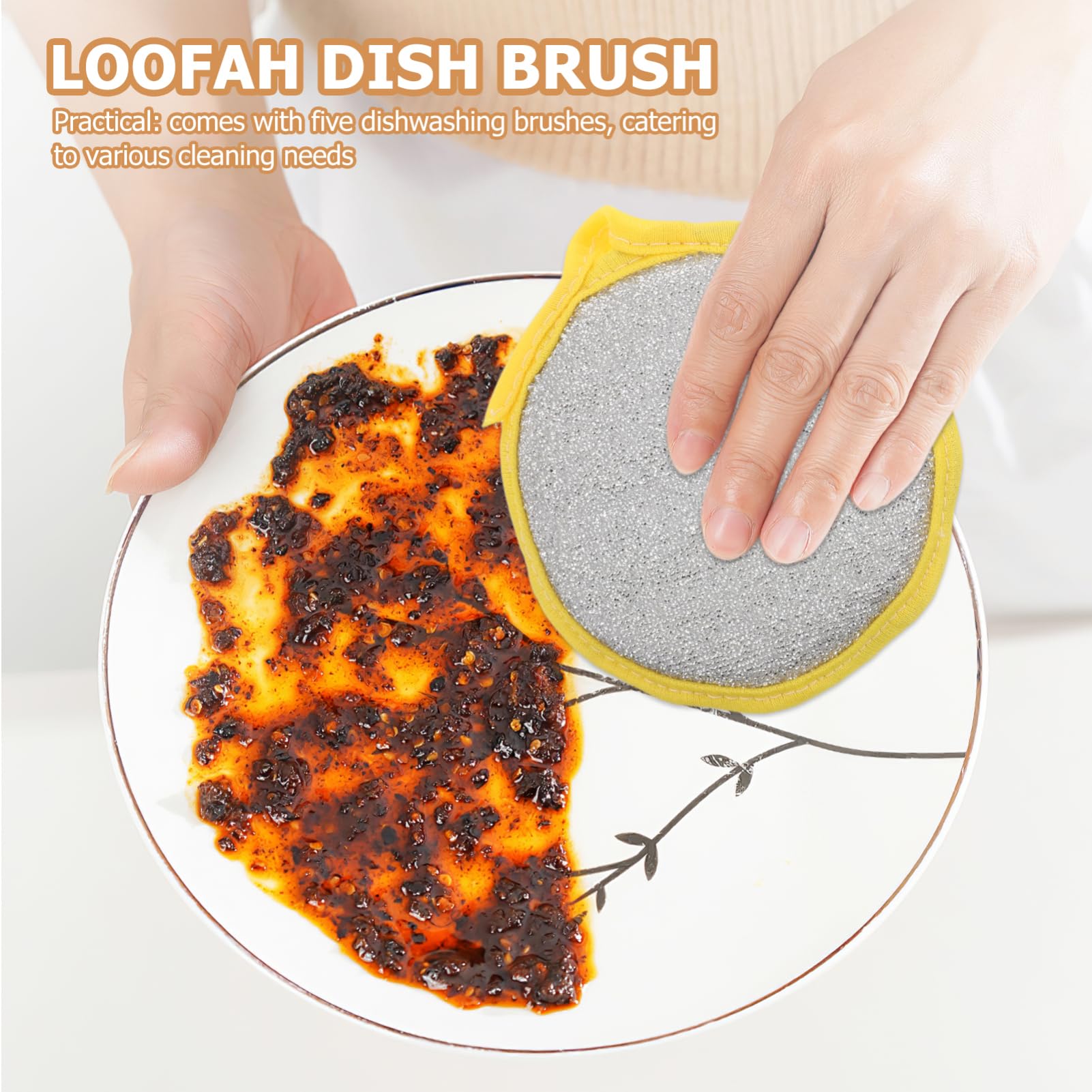 Esponja para Fregar Platos de Doble Cara, Artículos Hogar, Antirayaduras, Orificio para Colgar, 30 Unidades, para Cocina y Limpieza